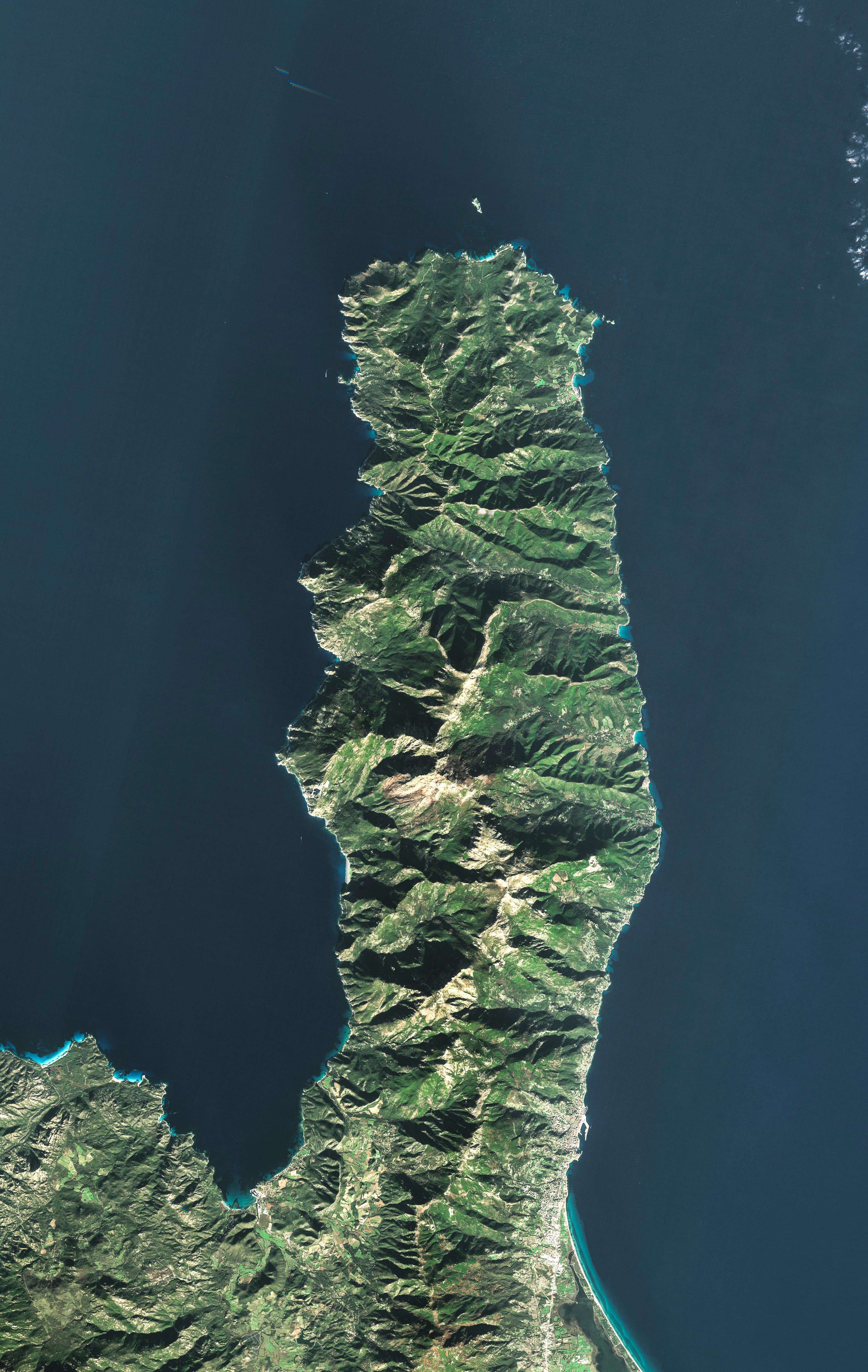 Imagerie satellitaire de la Corse