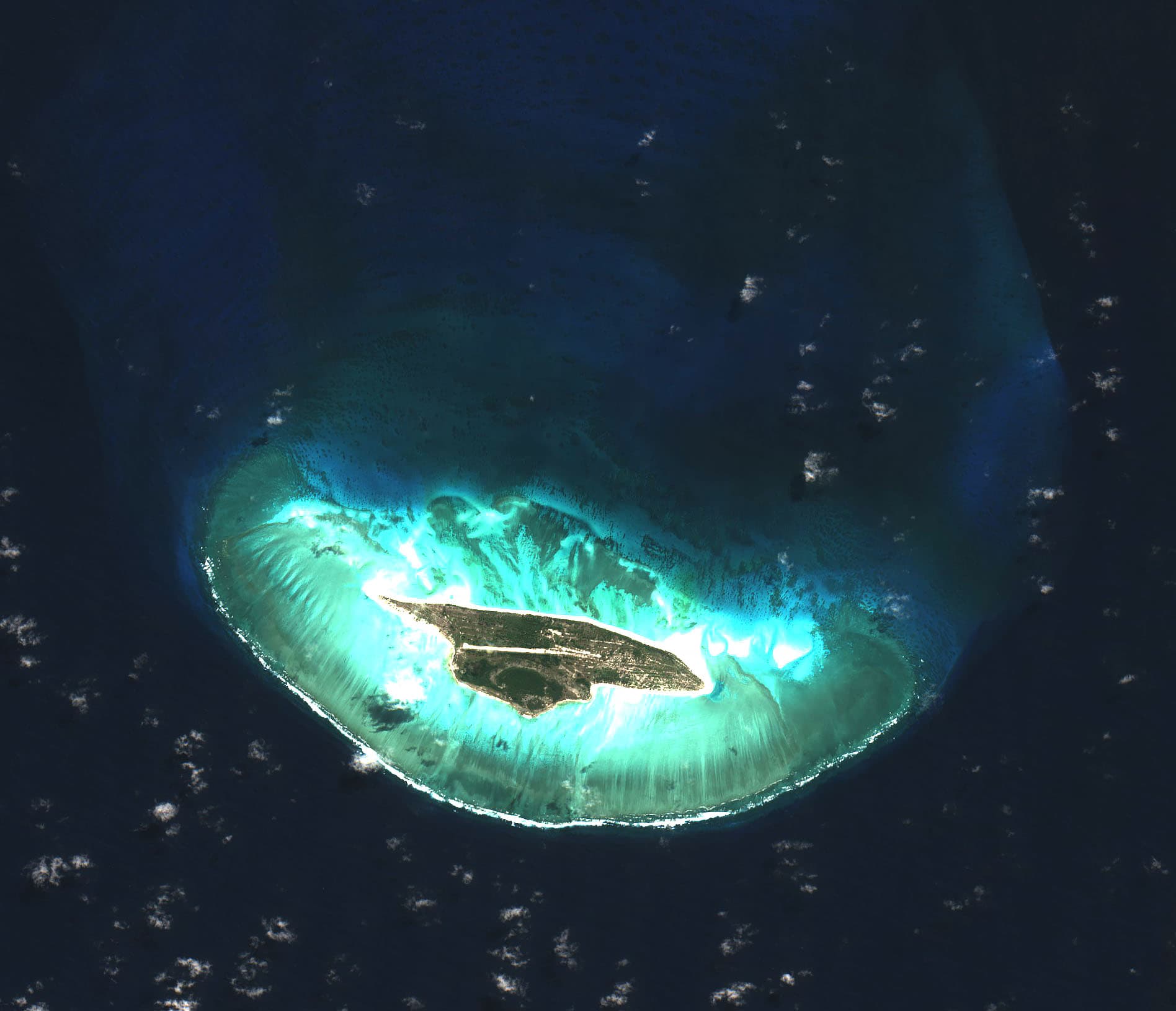 Imagerie satellitaire de Juan de Nova